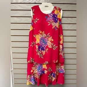 Ralph Lauren Vibrant Red Floral Dress